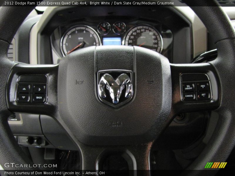 Bright White / Dark Slate Gray/Medium Graystone 2012 Dodge Ram 1500 Express Quad Cab 4x4
