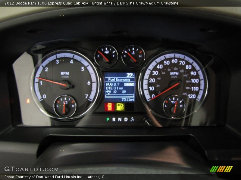 Bright White / Dark Slate Gray/Medium Graystone 2012 Dodge Ram 1500 Express Quad Cab 4x4