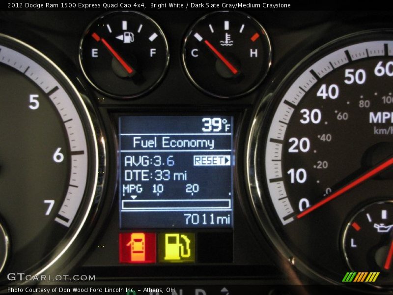 Bright White / Dark Slate Gray/Medium Graystone 2012 Dodge Ram 1500 Express Quad Cab 4x4