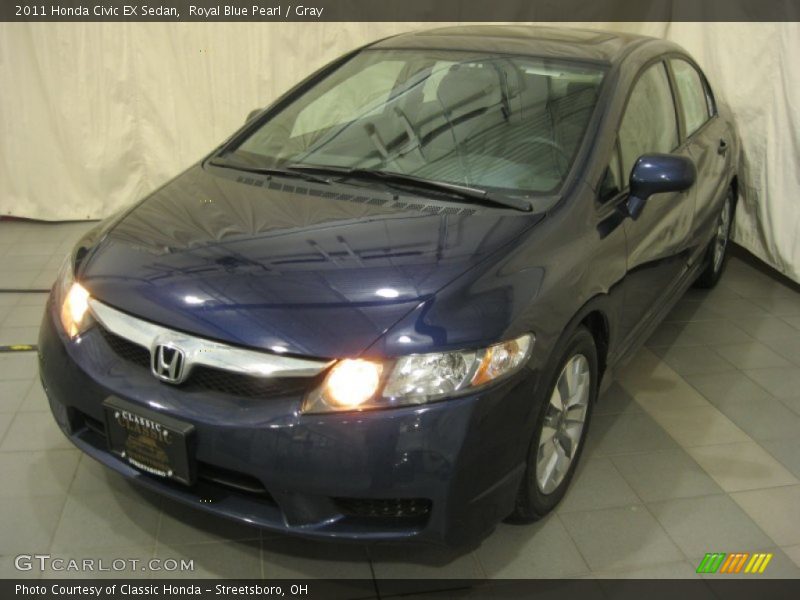 Royal Blue Pearl / Gray 2011 Honda Civic EX Sedan