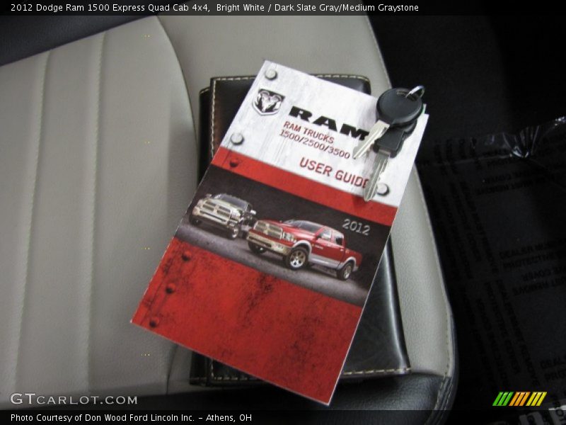 Bright White / Dark Slate Gray/Medium Graystone 2012 Dodge Ram 1500 Express Quad Cab 4x4