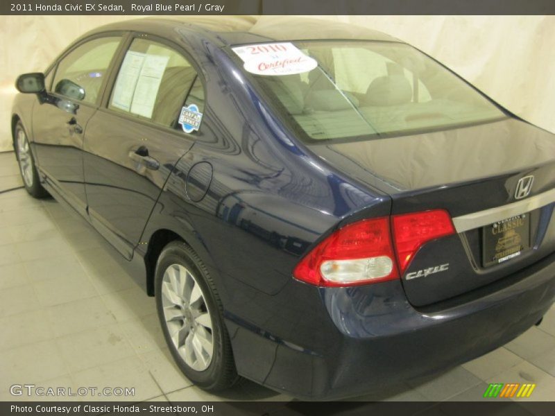 Royal Blue Pearl / Gray 2011 Honda Civic EX Sedan