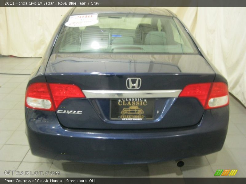 Royal Blue Pearl / Gray 2011 Honda Civic EX Sedan