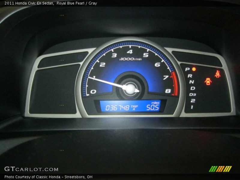 Royal Blue Pearl / Gray 2011 Honda Civic EX Sedan
