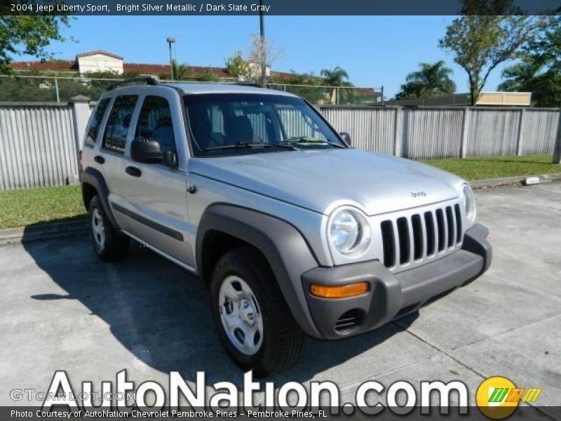 Bright Silver Metallic / Dark Slate Gray 2004 Jeep Liberty Sport