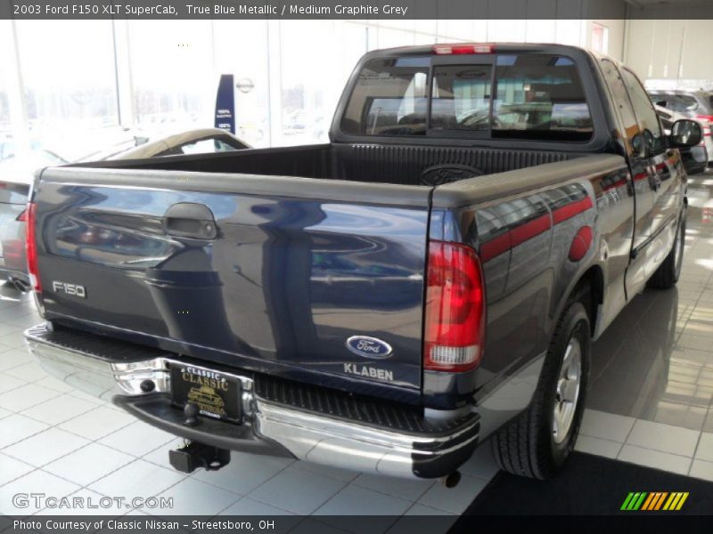 True Blue Metallic / Medium Graphite Grey 2003 Ford F150 XLT SuperCab