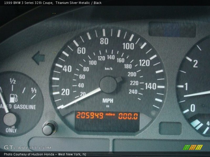 Titanium Silver Metallic / Black 1999 BMW 3 Series 328i Coupe