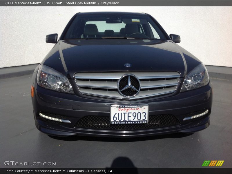 Steel Grey Metallic / Grey/Black 2011 Mercedes-Benz C 350 Sport