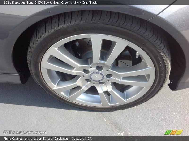 Steel Grey Metallic / Grey/Black 2011 Mercedes-Benz C 350 Sport