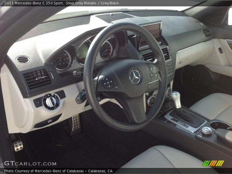 Steel Grey Metallic / Grey/Black 2011 Mercedes-Benz C 350 Sport