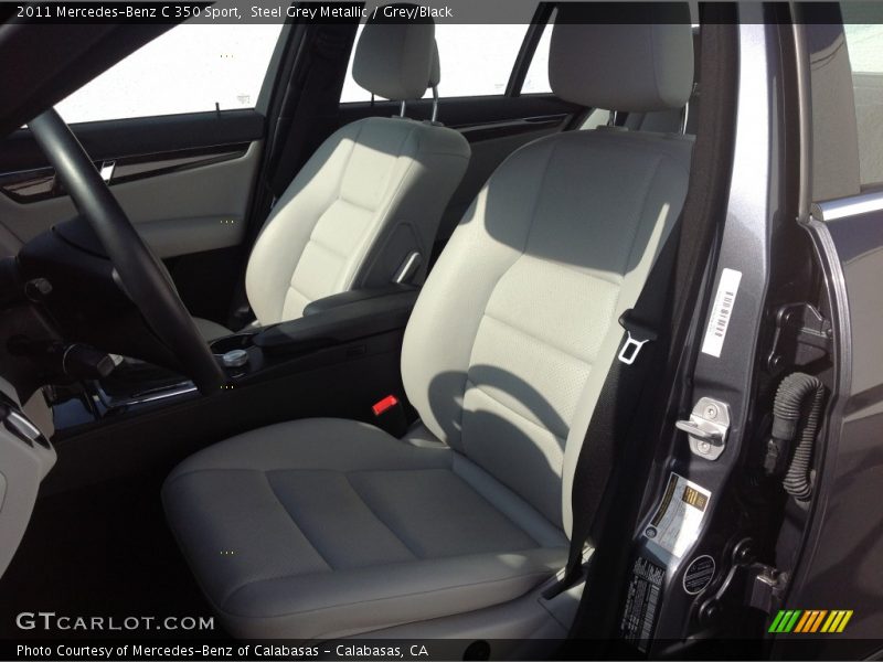 Steel Grey Metallic / Grey/Black 2011 Mercedes-Benz C 350 Sport