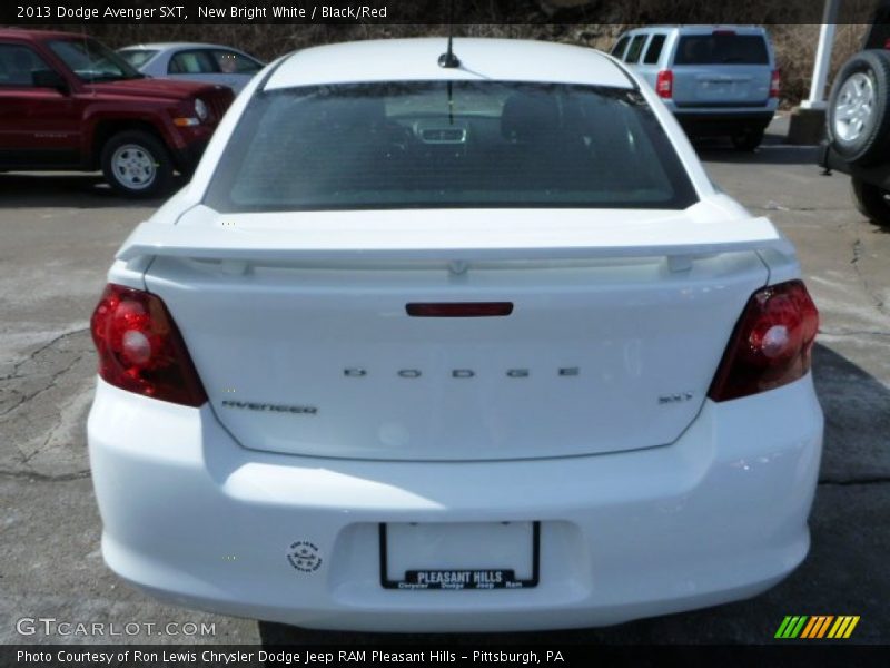 New Bright White / Black/Red 2013 Dodge Avenger SXT