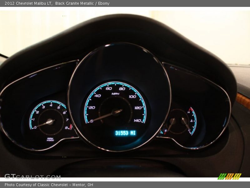 Black Granite Metallic / Ebony 2012 Chevrolet Malibu LT