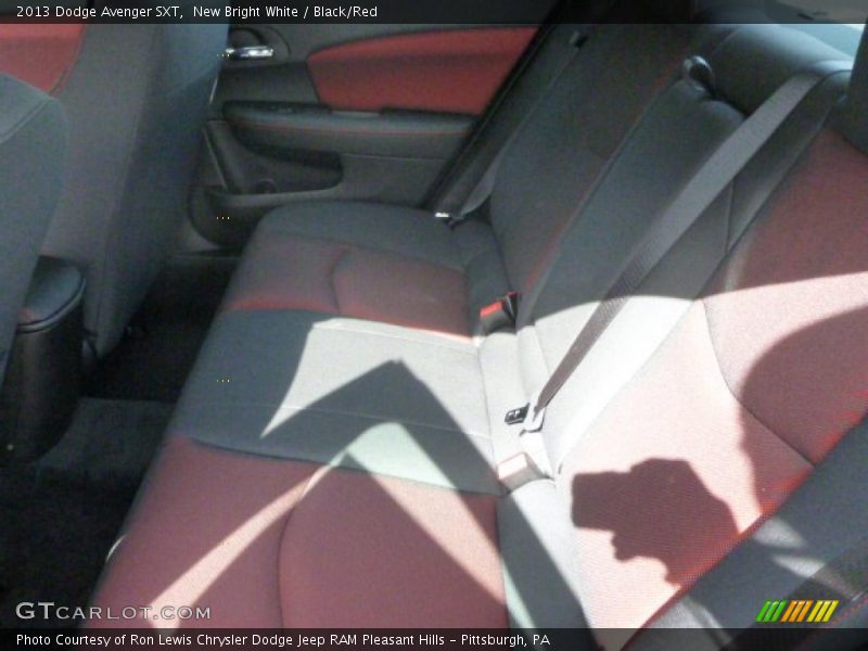 New Bright White / Black/Red 2013 Dodge Avenger SXT