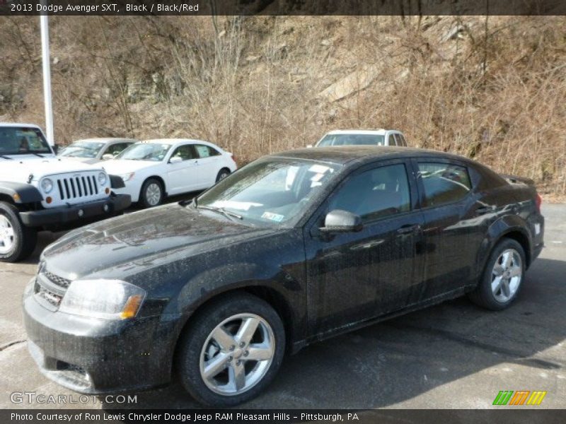 Black / Black/Red 2013 Dodge Avenger SXT