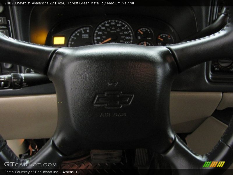 Forest Green Metallic / Medium Neutral 2002 Chevrolet Avalanche Z71 4x4
