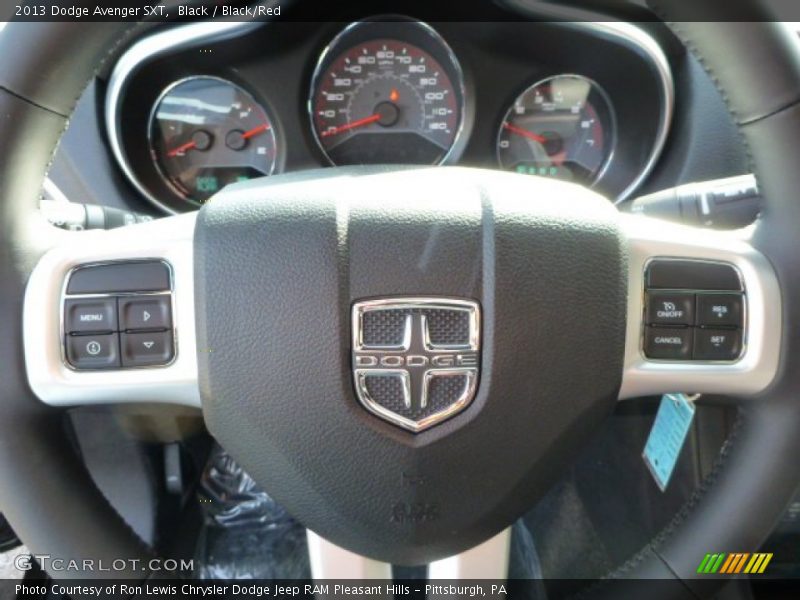 Black / Black/Red 2013 Dodge Avenger SXT