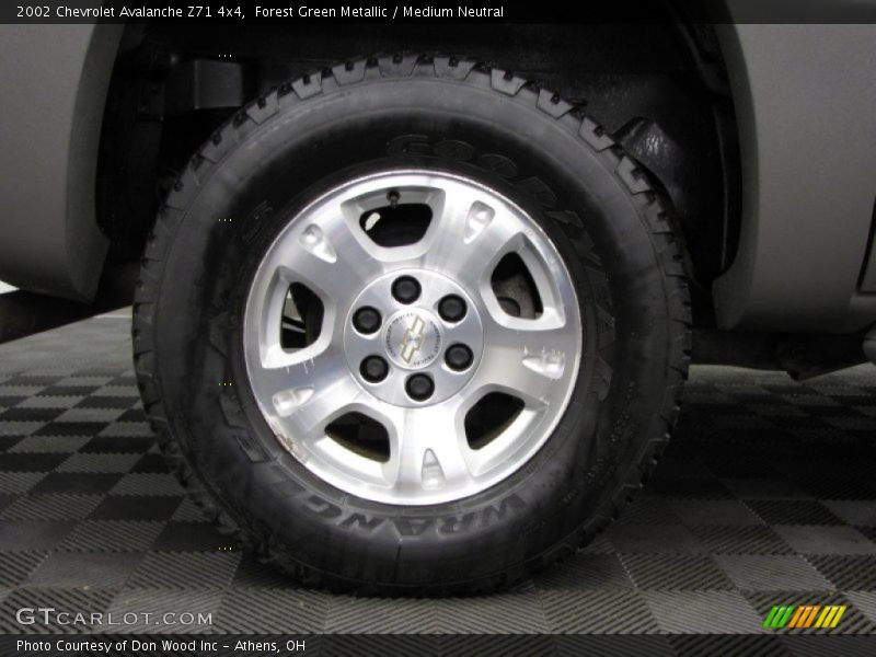 Forest Green Metallic / Medium Neutral 2002 Chevrolet Avalanche Z71 4x4