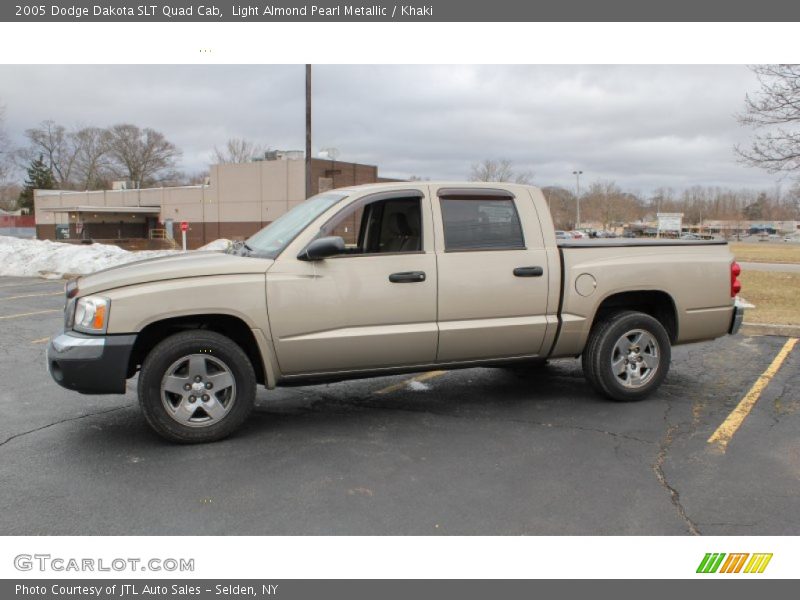 Light Almond Pearl Metallic / Khaki 2005 Dodge Dakota SLT Quad Cab