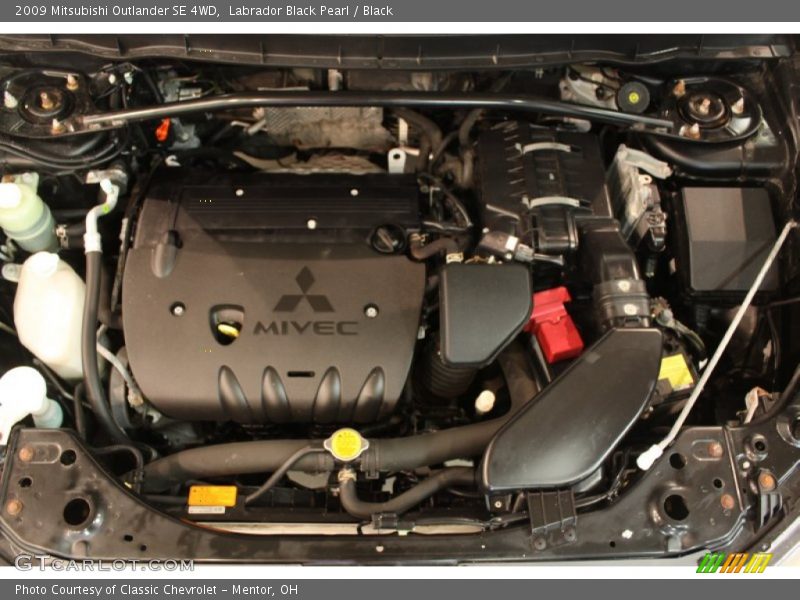  2009 Outlander SE 4WD Engine - 2.4L DOHC 16V MIVEC Inline 4 Cylinder