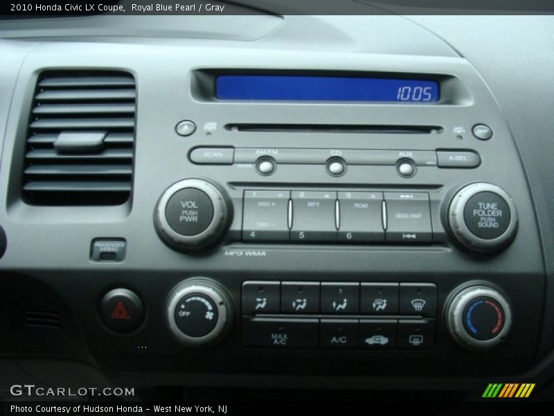 Royal Blue Pearl / Gray 2010 Honda Civic LX Coupe