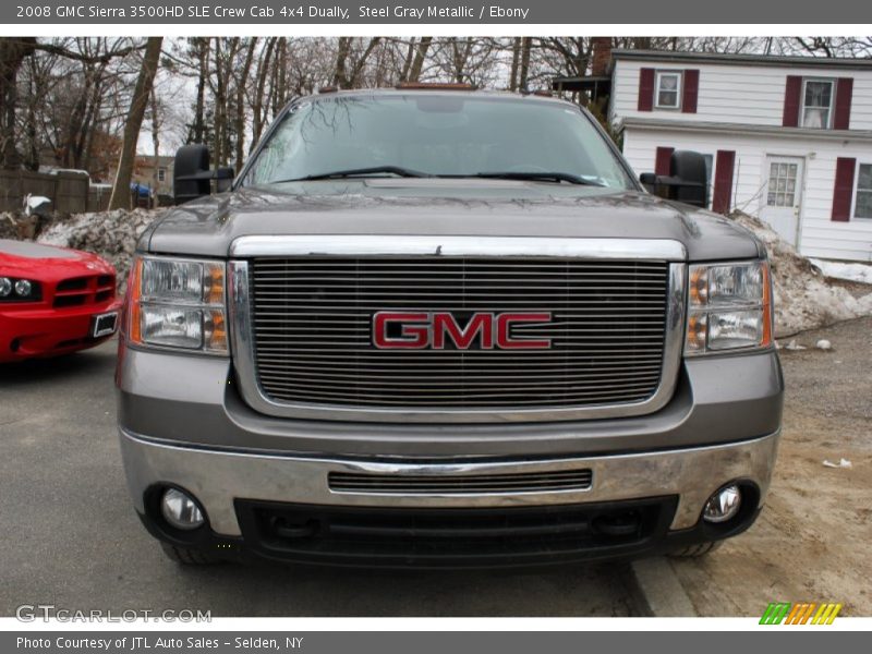 Steel Gray Metallic / Ebony 2008 GMC Sierra 3500HD SLE Crew Cab 4x4 Dually