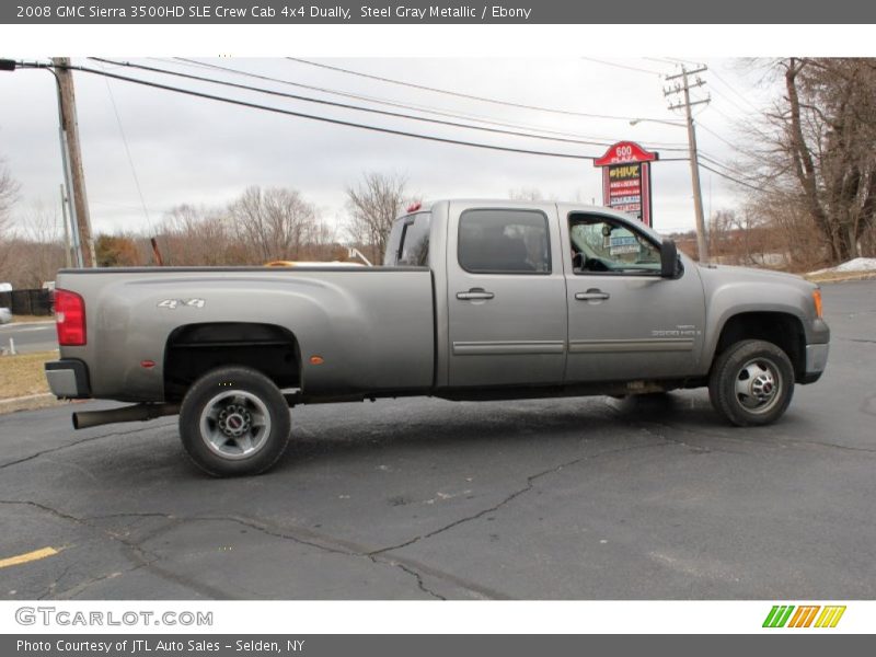 Steel Gray Metallic / Ebony 2008 GMC Sierra 3500HD SLE Crew Cab 4x4 Dually