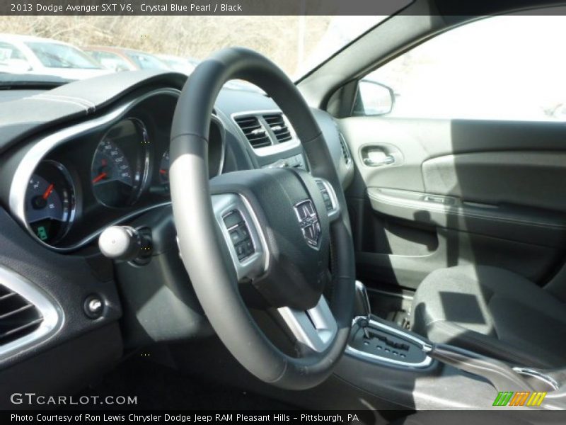 Crystal Blue Pearl / Black 2013 Dodge Avenger SXT V6