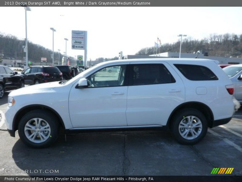 Bright White / Dark Graystone/Medium Graystone 2013 Dodge Durango SXT AWD