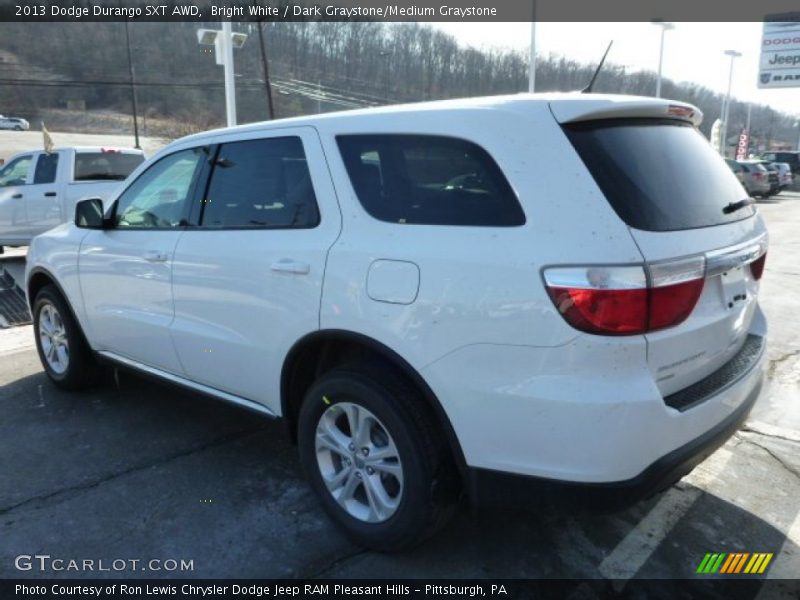 Bright White / Dark Graystone/Medium Graystone 2013 Dodge Durango SXT AWD
