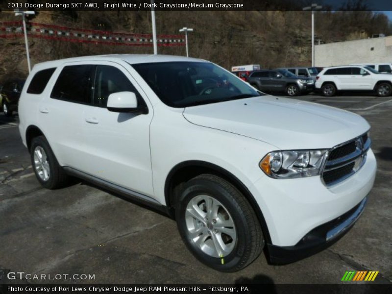 Bright White / Dark Graystone/Medium Graystone 2013 Dodge Durango SXT AWD