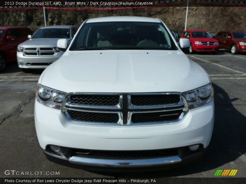 Bright White / Dark Graystone/Medium Graystone 2013 Dodge Durango SXT AWD