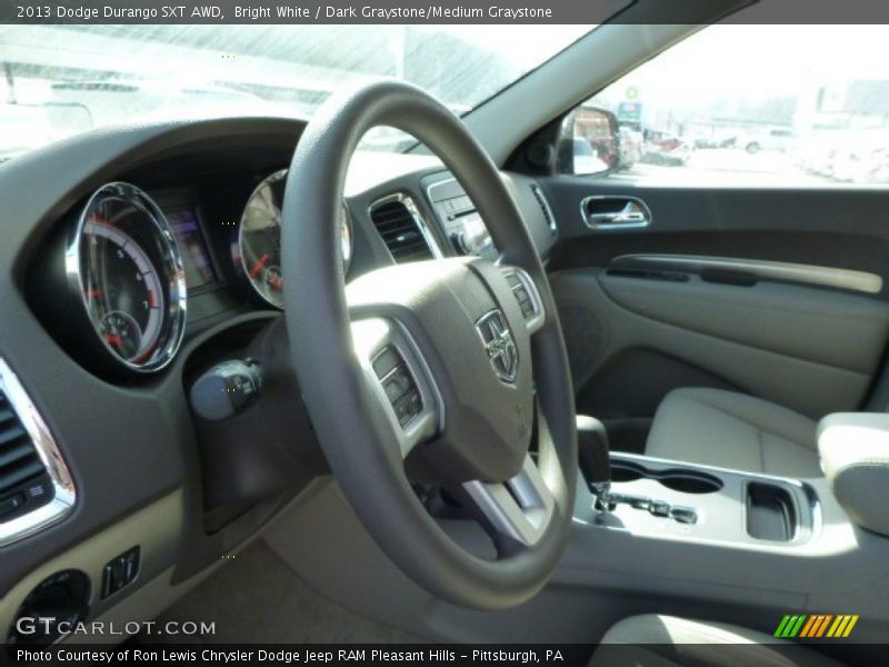 Bright White / Dark Graystone/Medium Graystone 2013 Dodge Durango SXT AWD