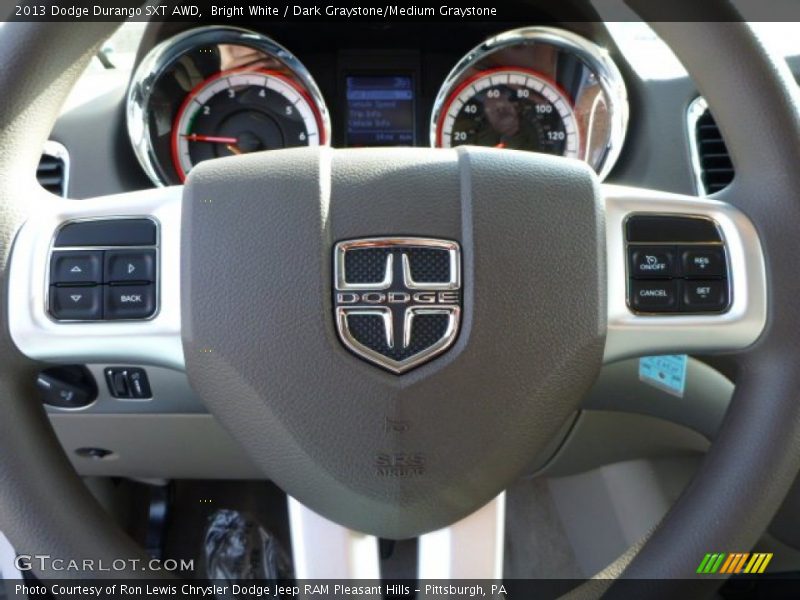 Bright White / Dark Graystone/Medium Graystone 2013 Dodge Durango SXT AWD