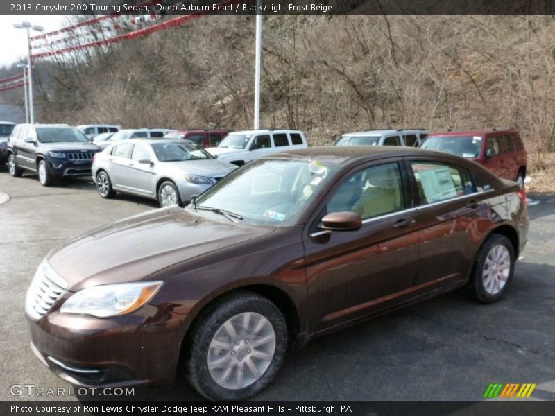 Deep Auburn Pearl / Black/Light Frost Beige 2013 Chrysler 200 Touring Sedan