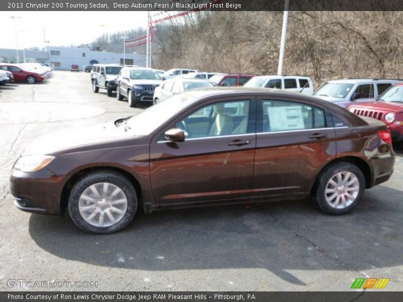 Deep Auburn Pearl / Black/Light Frost Beige 2013 Chrysler 200 Touring Sedan