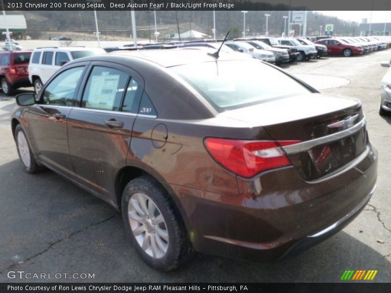 Deep Auburn Pearl / Black/Light Frost Beige 2013 Chrysler 200 Touring Sedan