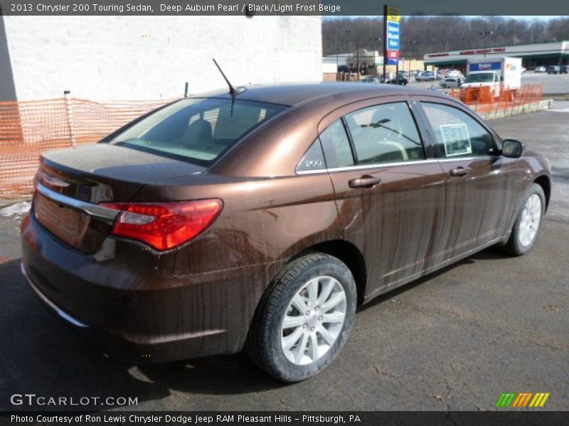 Deep Auburn Pearl / Black/Light Frost Beige 2013 Chrysler 200 Touring Sedan