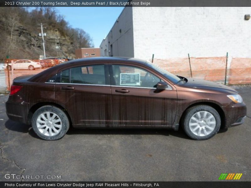 Deep Auburn Pearl / Black/Light Frost Beige 2013 Chrysler 200 Touring Sedan