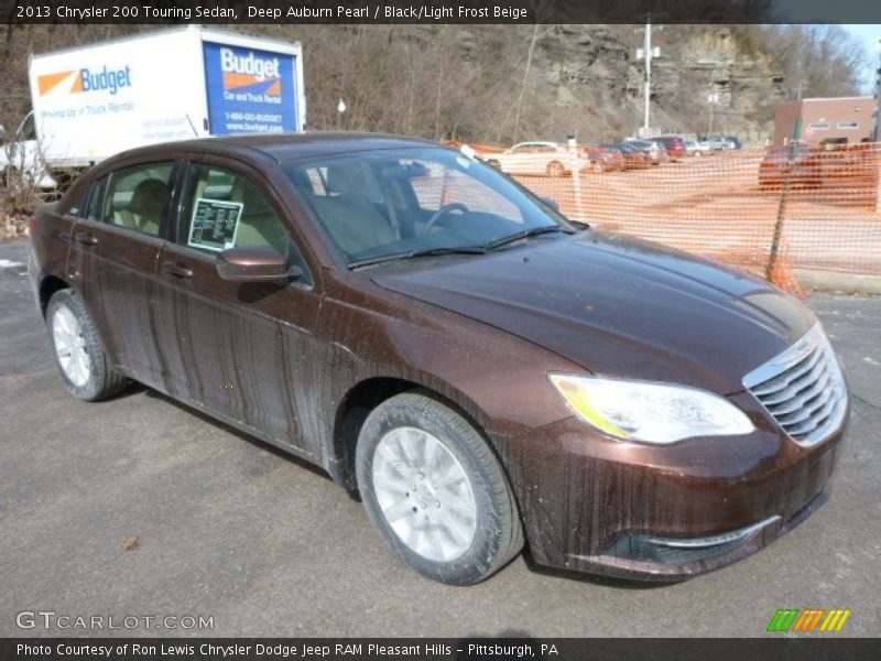 Deep Auburn Pearl / Black/Light Frost Beige 2013 Chrysler 200 Touring Sedan