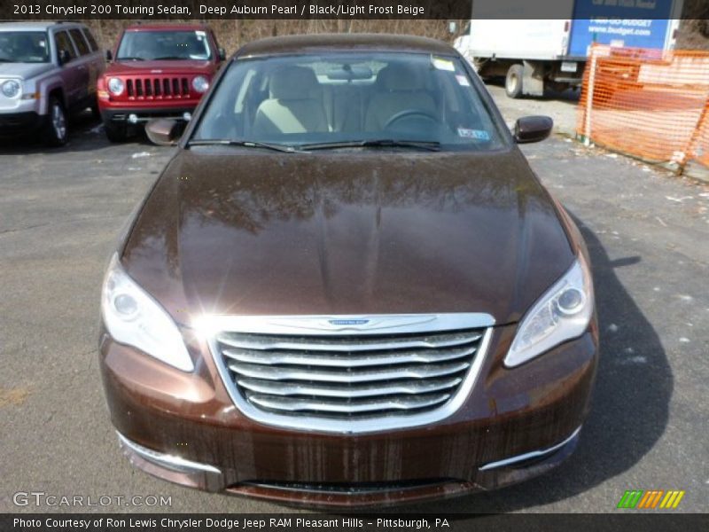 Deep Auburn Pearl / Black/Light Frost Beige 2013 Chrysler 200 Touring Sedan