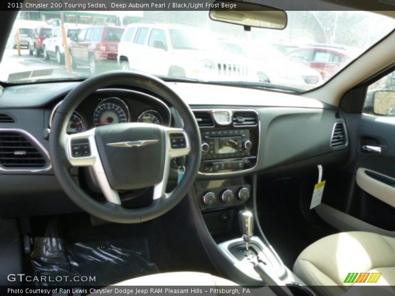 Deep Auburn Pearl / Black/Light Frost Beige 2013 Chrysler 200 Touring Sedan