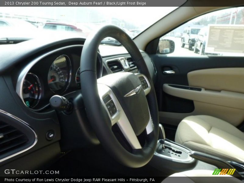 Deep Auburn Pearl / Black/Light Frost Beige 2013 Chrysler 200 Touring Sedan