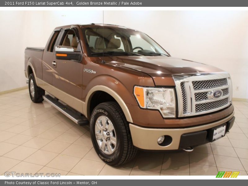 Golden Bronze Metallic / Pale Adobe 2011 Ford F150 Lariat SuperCab 4x4