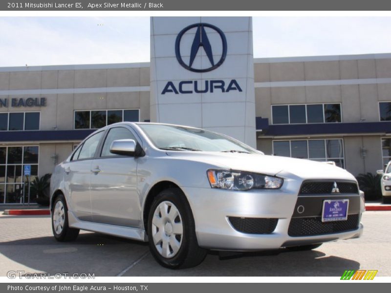 Apex Silver Metallic / Black 2011 Mitsubishi Lancer ES