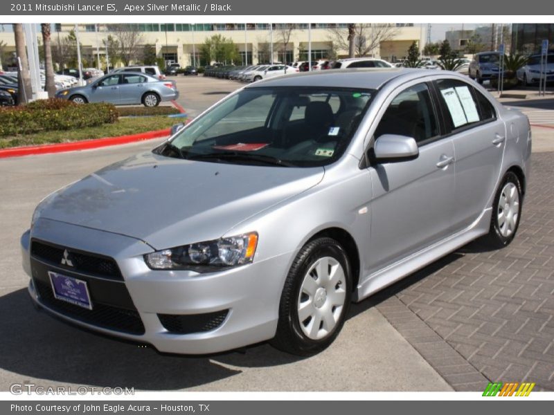 Apex Silver Metallic / Black 2011 Mitsubishi Lancer ES