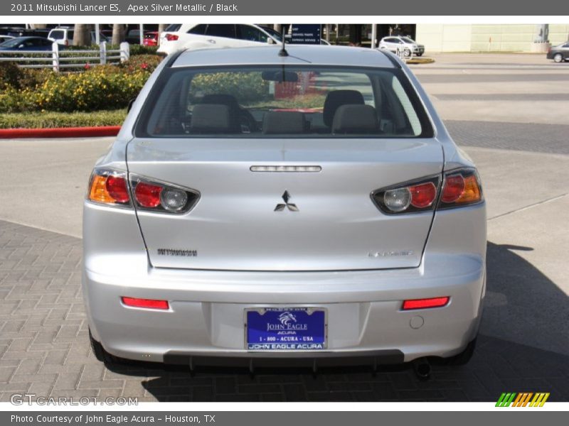 Apex Silver Metallic / Black 2011 Mitsubishi Lancer ES