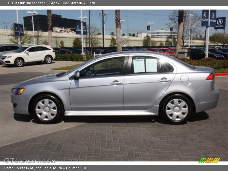 Apex Silver Metallic / Black 2011 Mitsubishi Lancer ES