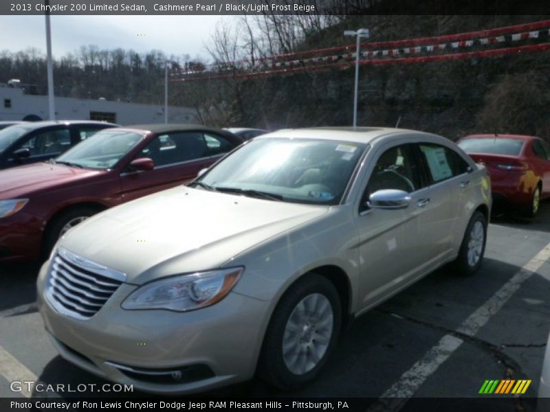 Cashmere Pearl / Black/Light Frost Beige 2013 Chrysler 200 Limited Sedan