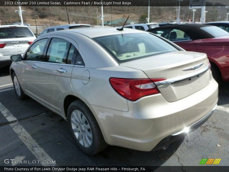 Cashmere Pearl / Black/Light Frost Beige 2013 Chrysler 200 Limited Sedan